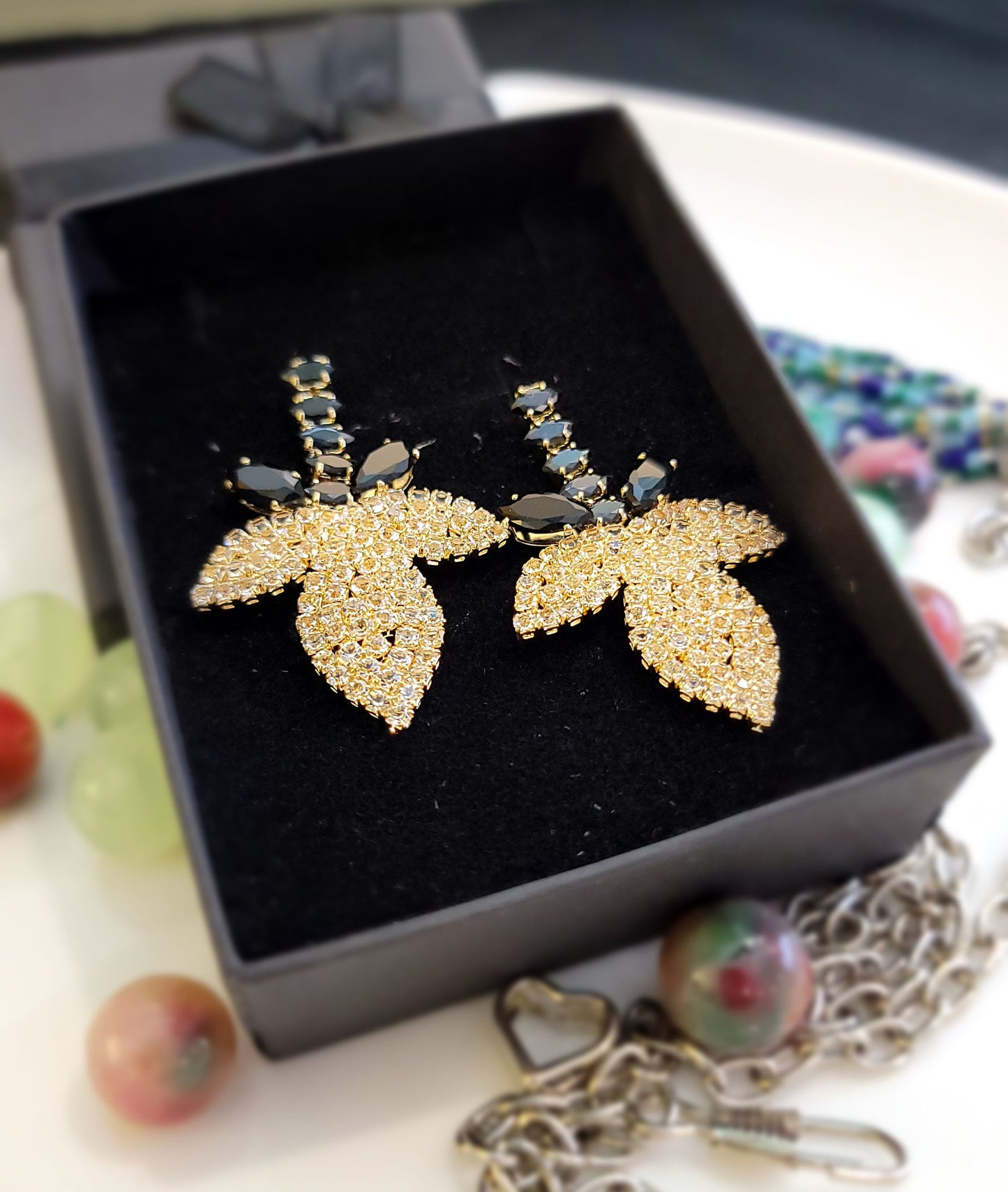 Golden Leaf Elegance Earrings