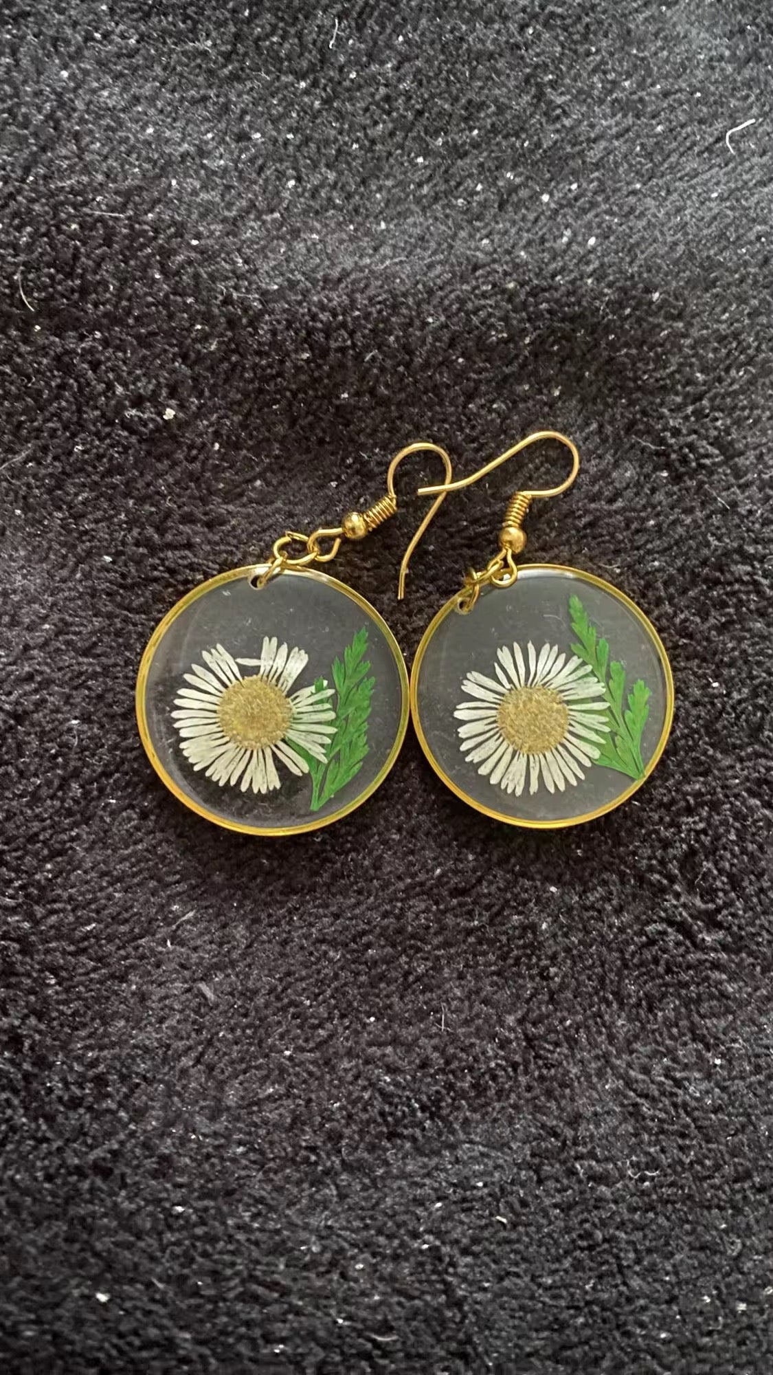 Dried Flower Resin Earrings