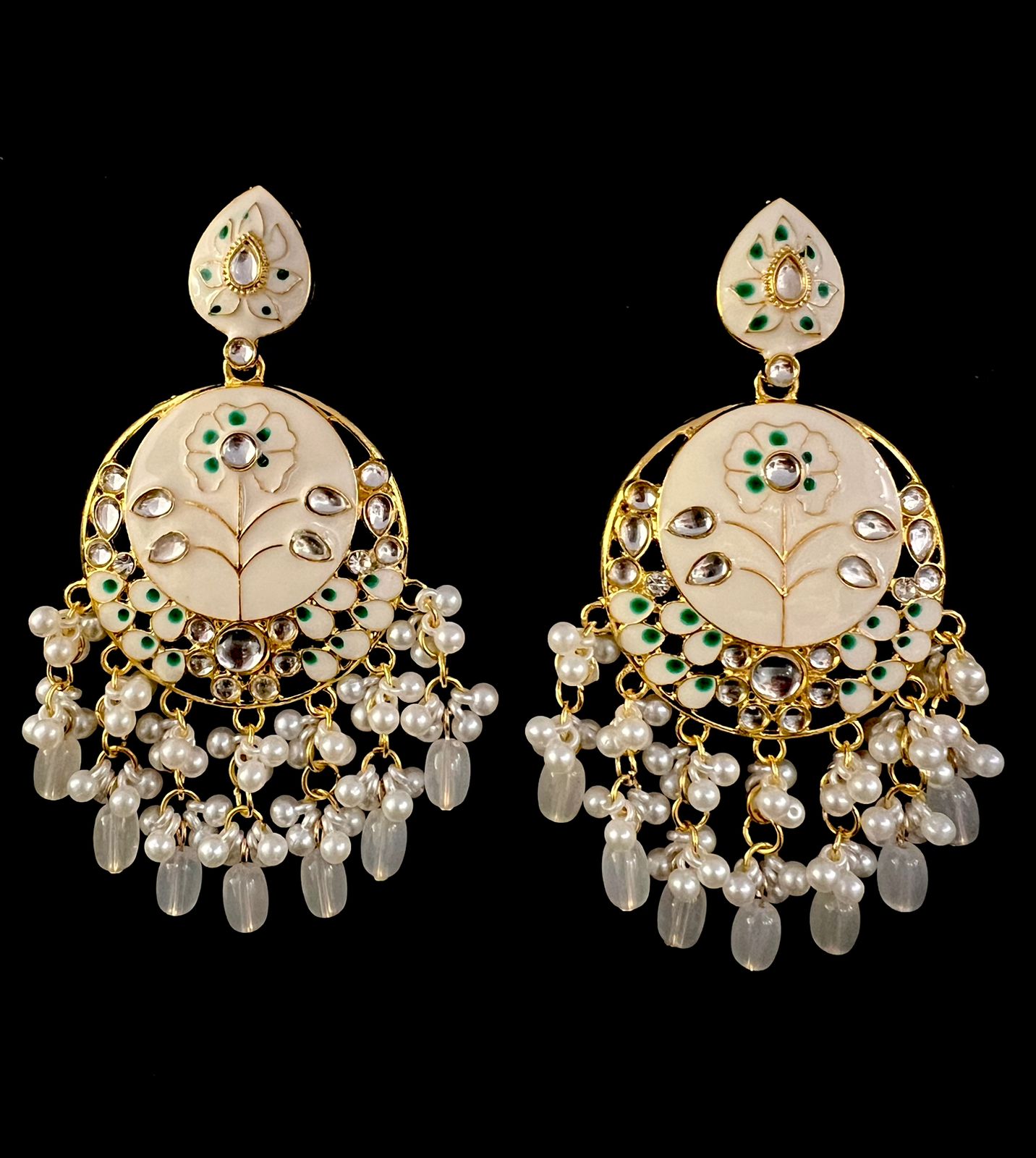 Vintage White Jhumka